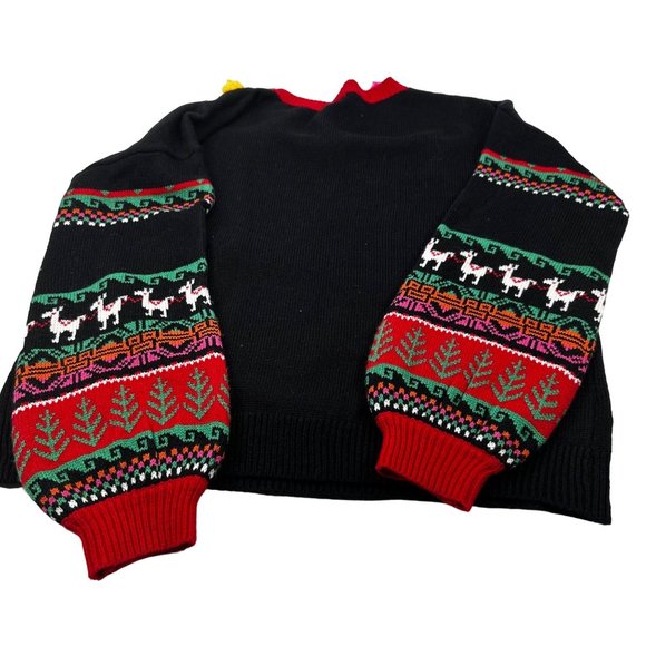 Holiday Time Women's Size Large 12-14 Llama Christmas Sweater Preowned - Picture 3 of 13